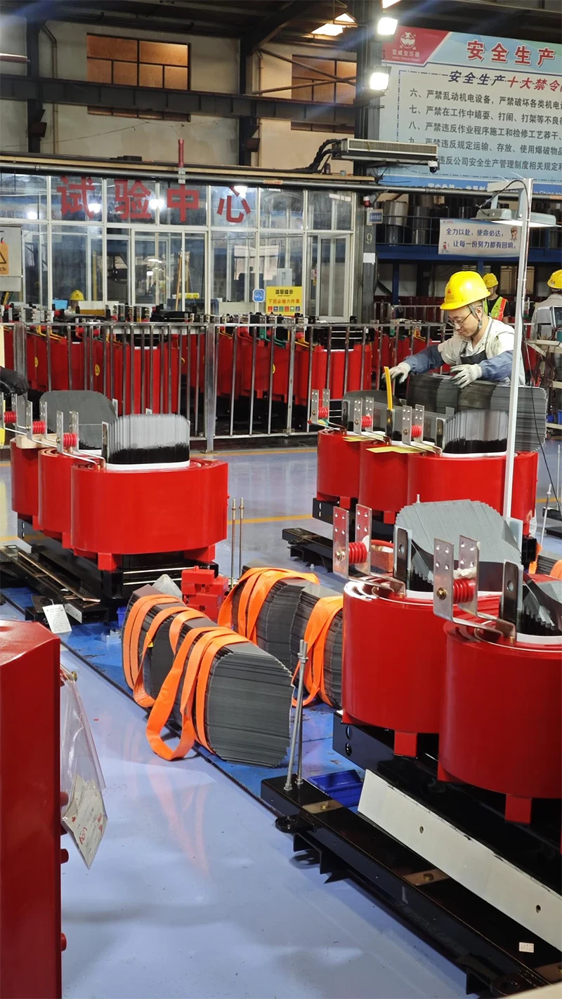 Three phase dry type distribution transformer